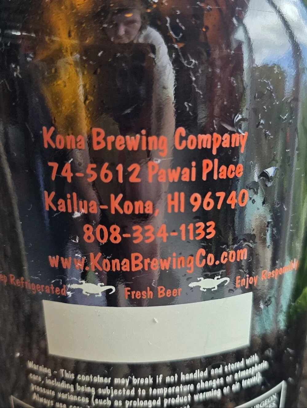 Kona Brewing Co 64oz Brown Glass Growler Hawaii Collectible